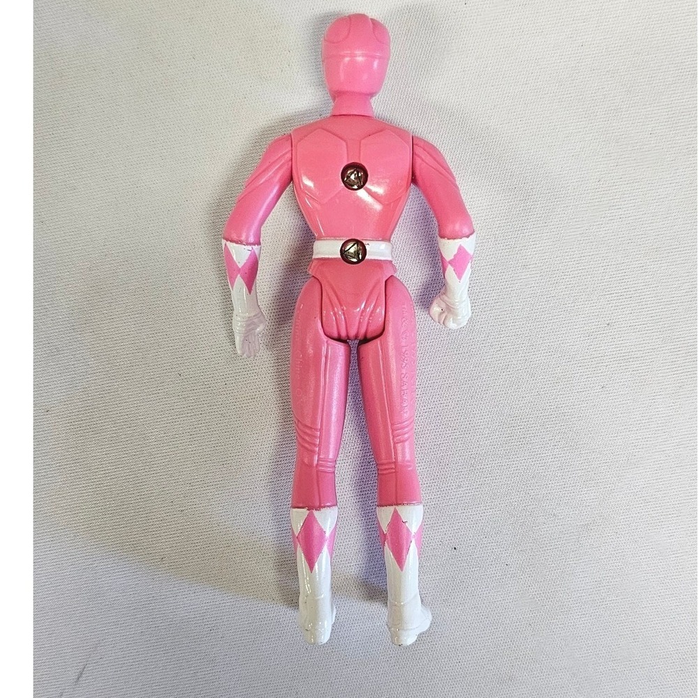 Vintage 1995Power Rangers Pink Ranger Action Figure with Pterodactyl Jet Vehicle - Picture 9 of 9